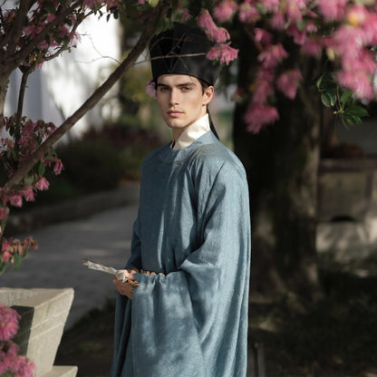 Midnight Blue Tencel Scholar Robe