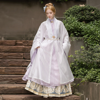Ethereal Lilac Mamian Skirt & Robe Set