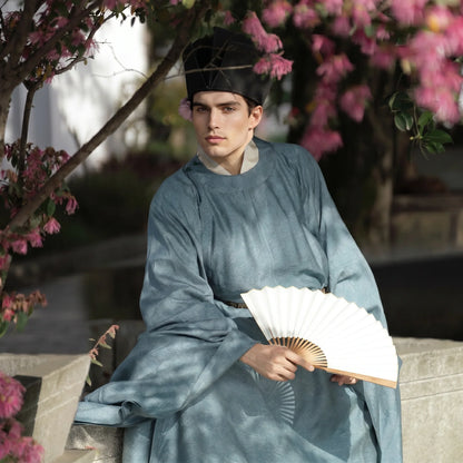 Midnight Blue Tencel Scholar Robe
