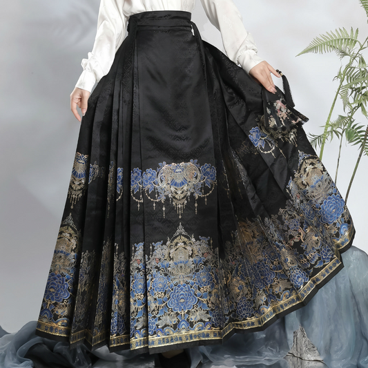 Obsidian & Gold Jacquard Mamian Skirt