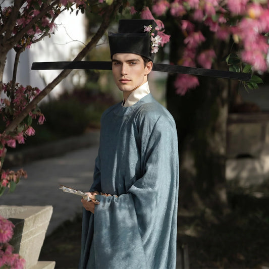 Midnight Blue Tencel Scholar Robe